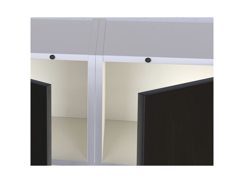 Sensore per anta da Incasso/Esterno 24v Poly IR IP20 due Funzioni Nero - immagine 7